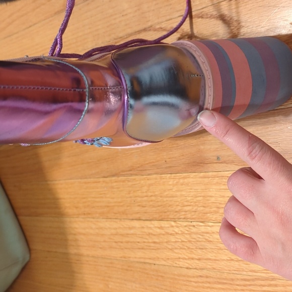 Sugar Thrillz Purple and Blue Heeled Boots - Picture 2 of 4